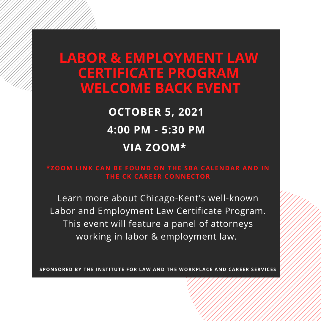 Labor & Employment Law Certificate Program event